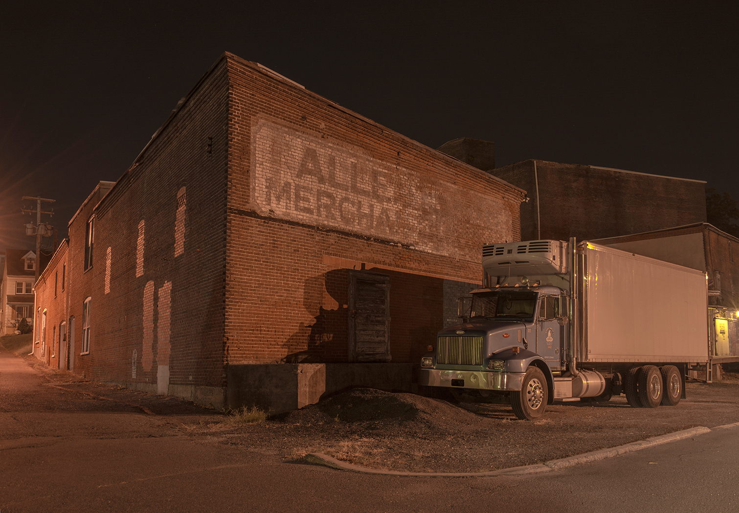 warehouse,night,long exposure,easton,pennsylvania