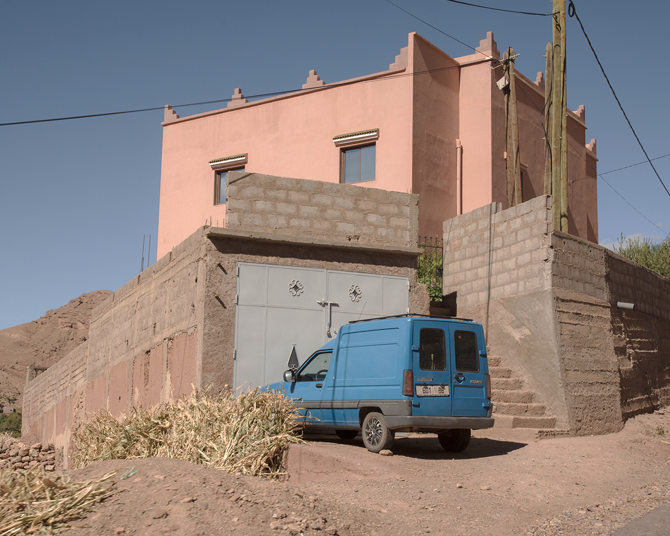 A Blue Truck in the Dades Valley