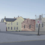 Red Building Yellow House